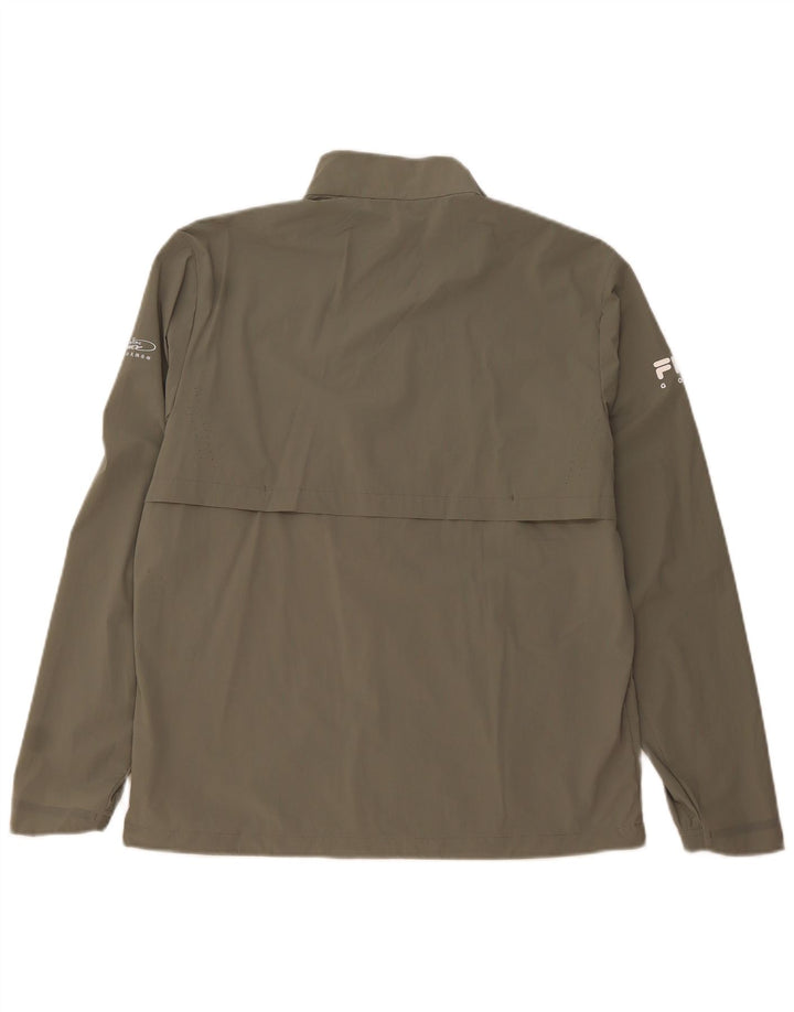Fila Damen-Trainingsanzugoberteil mit normaler Passform, UK 18, XL, Khaki