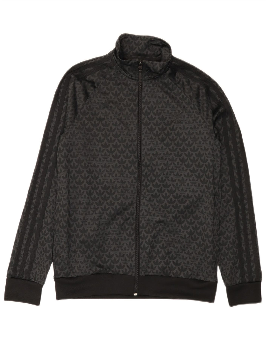 Adidas Jungen Grafik-Trainingsanzug-Top-Jacke, 12–13 Jahre, schwarzes Polyester