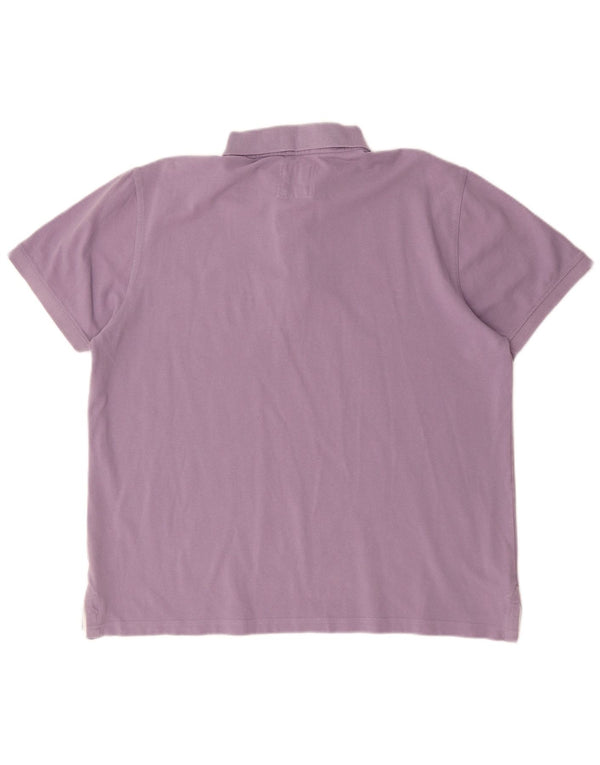 Crew Clothing Herren Poloshirt XL Lila Baumwolle