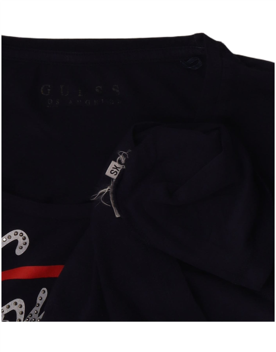 Guess Damen Graphic Top Langarm UK 4 XS Marineblau