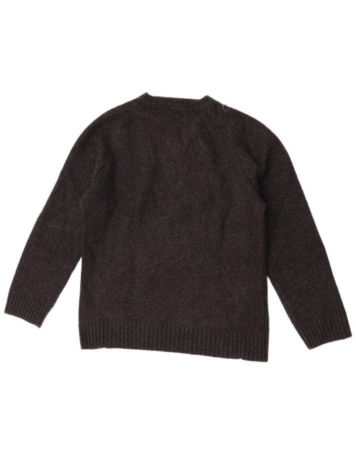 Levi's Herren-Pullover mit V-Ausschnitt aus mittelschwarzer Lammwolle