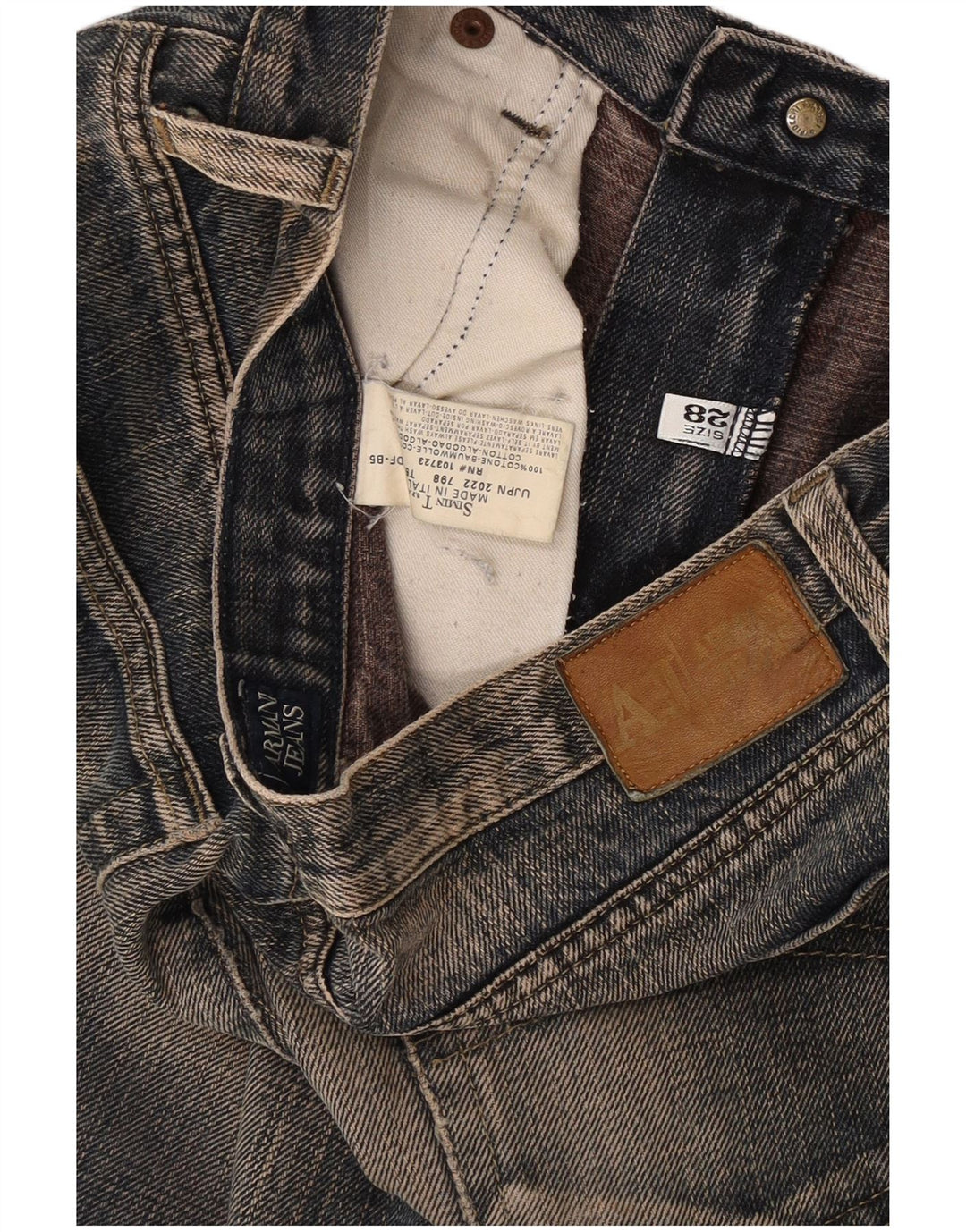 Armani Womens Loose Jeans W28 L30 Blaue Baumwolle