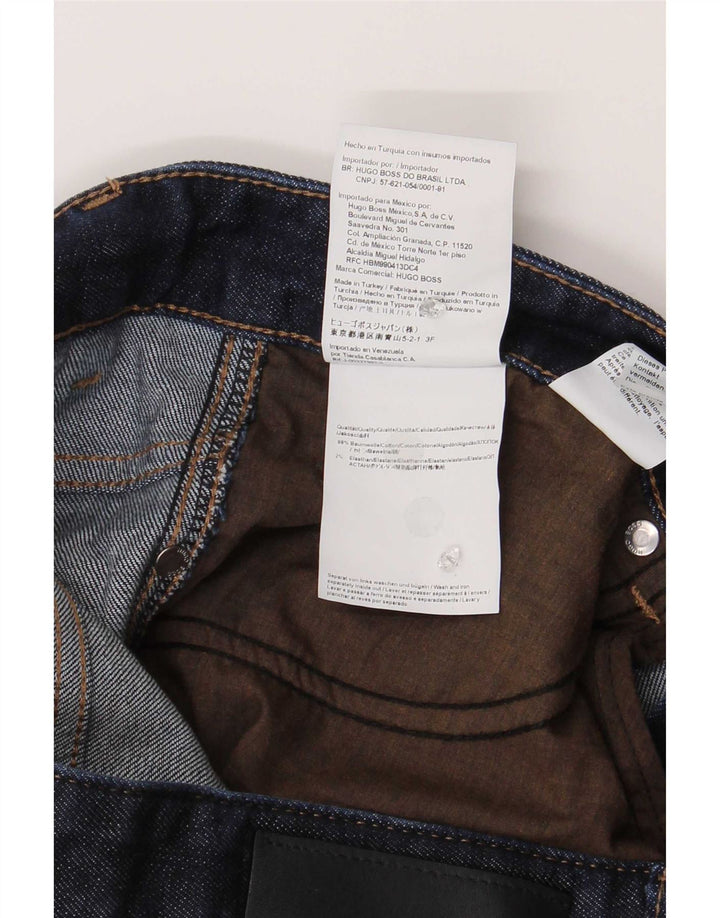 Hugo Boss Herren Slim Jeans W32 L32 Marineblaue Baumwolle