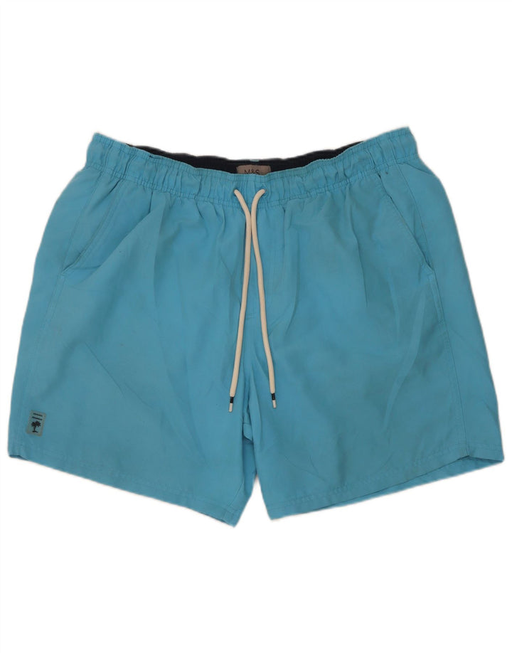 Marks & Spencer Herren-Badeshorts, groß, blau, Polyester