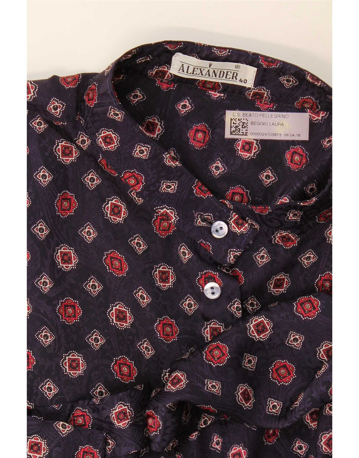 Alexander Damen Militärhemd EU 40 Mittel Marineblau Geometrisch