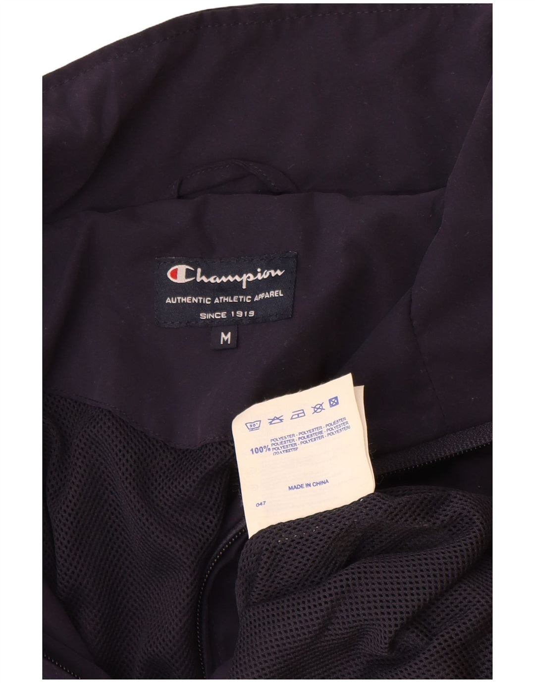 Champion Herren-Trainingsanzug-Oberteil, Mittelgroßes marineblaues Farbblock-Polyester
