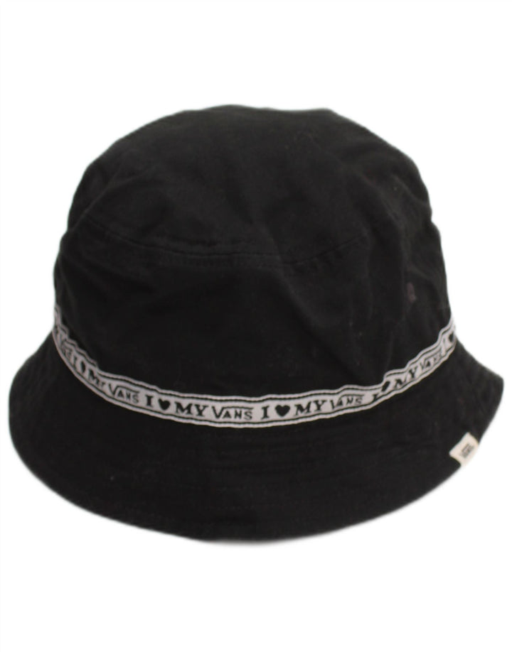 VANS Womens Graphic Bucket Hat Small Black Cotton Modern