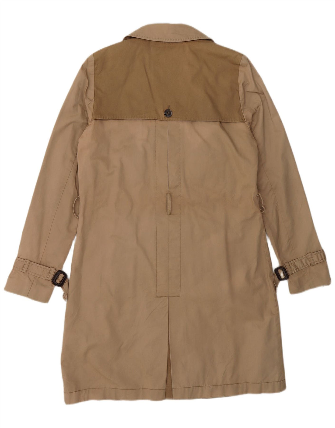 ZARA Damen Zweireihiger Trenchcoat UK 14 Mittelbeige Farbblock