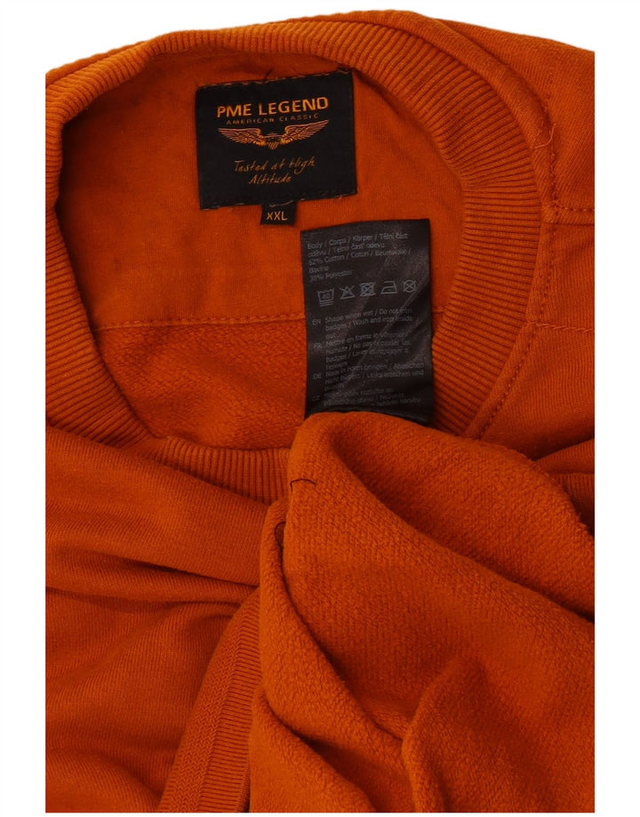 Pme Legend Herren Sweatshirt Pullover 2XL Orange Baumwolle