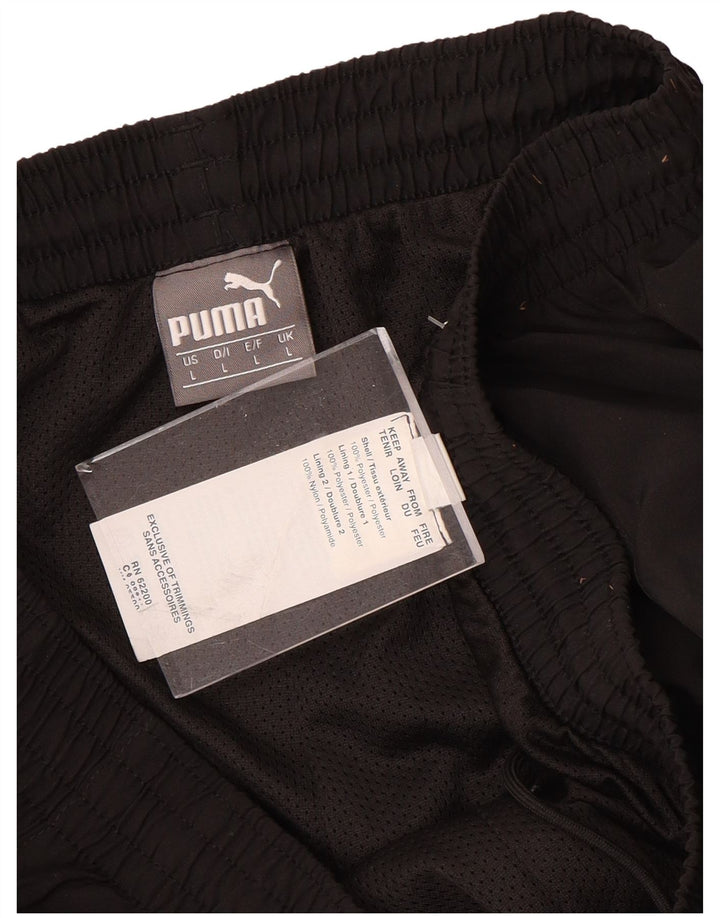 PUMA Herren-Trainingshose, groß, schwarzes Polyester