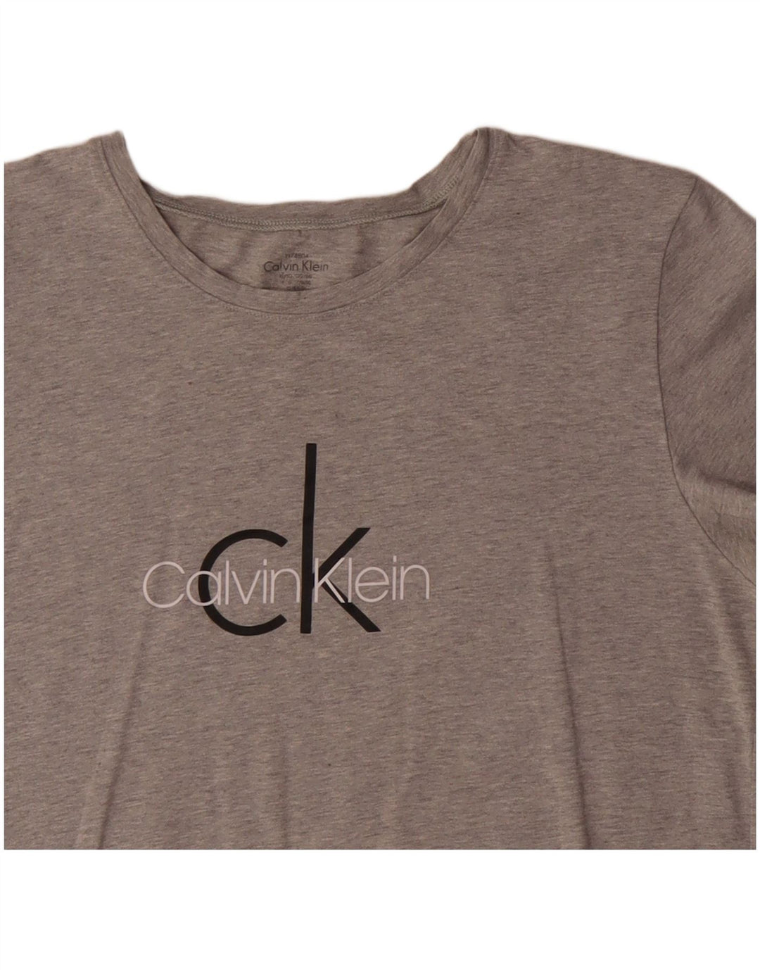 CALVIN KLEIN Damen Grafik T-Shirt Top UK 18 XL Grau