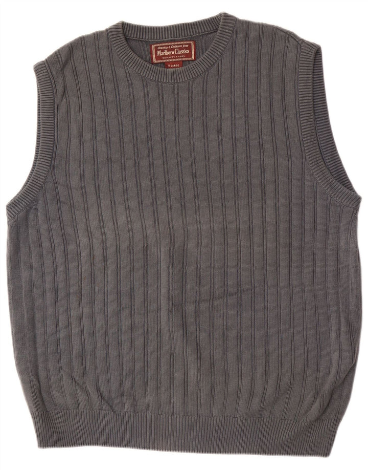 Marlboro Classics Herren Weste Tank Top XL Grau Baumwolle