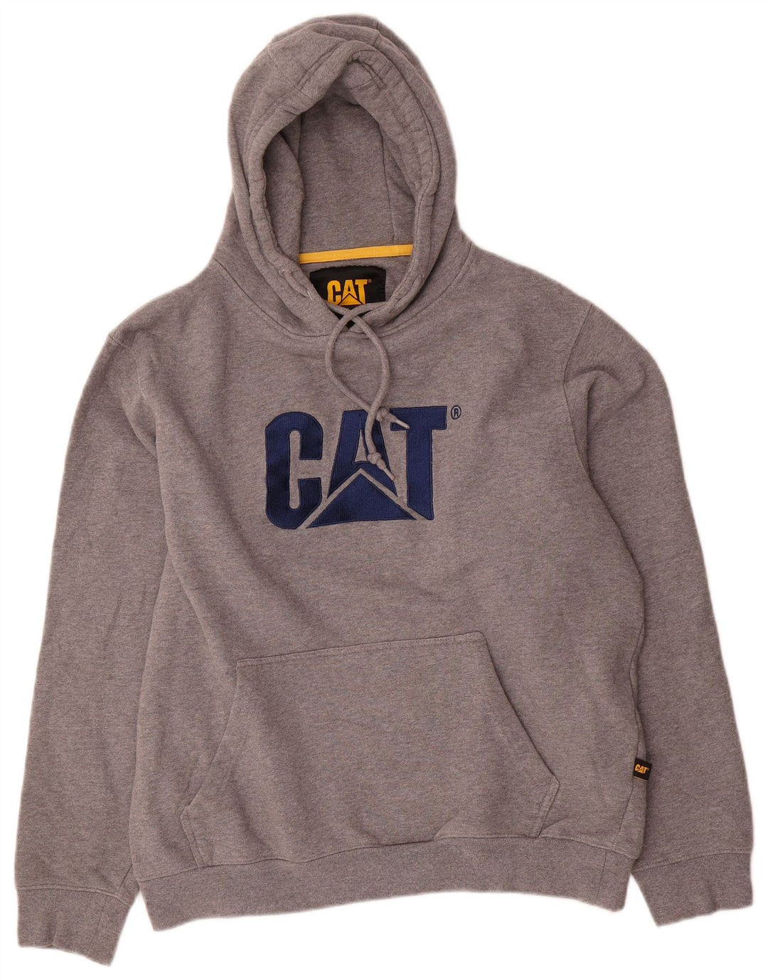 CAT Herren-Kapuzenpullover mit Grafik, groß, graue Baumwolle