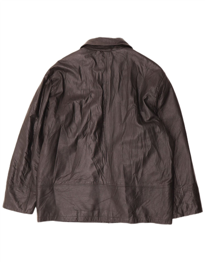 Conbipel Herren-Lederjacke, Größe 54, XL, schwarzes Leder