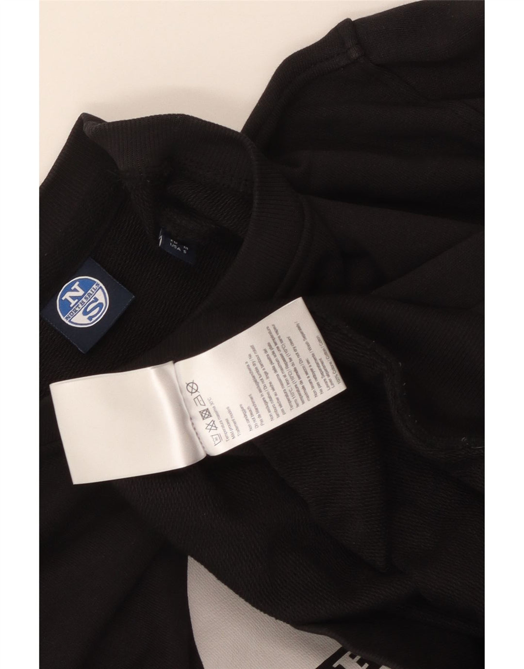 North Sails Herren-Sweatshirt-Pullover aus mittelschwarzer Baumwolle