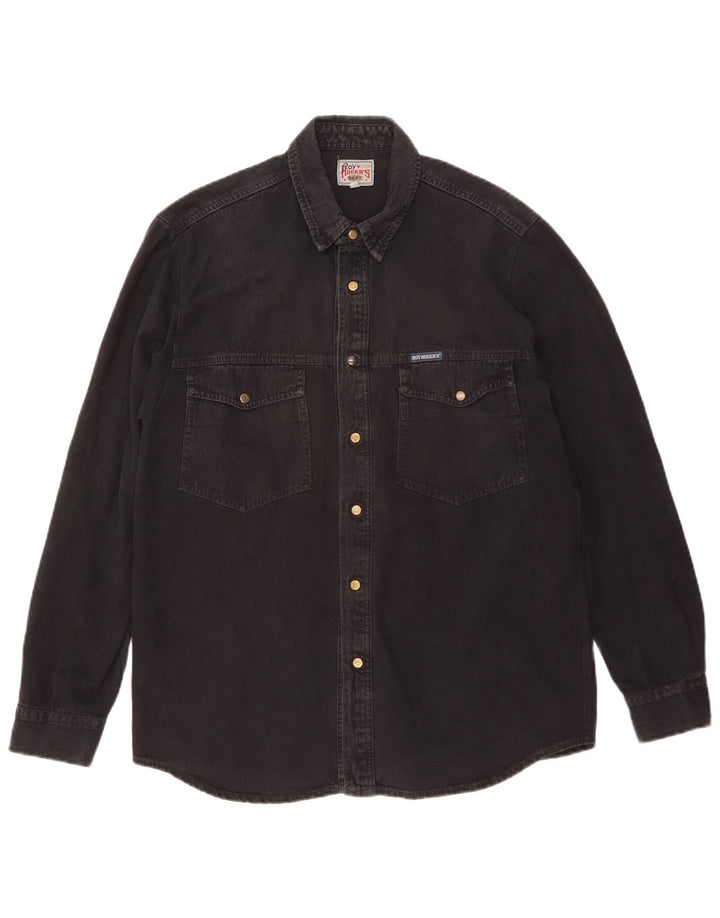 Roy Rogers Herren Jeanshemd XL Schwarz