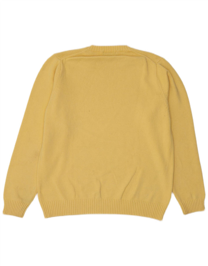 Marks & Spencer Herren Blauer Harbour-Pullover mit Rundhalsausschnitt Mittelgelb