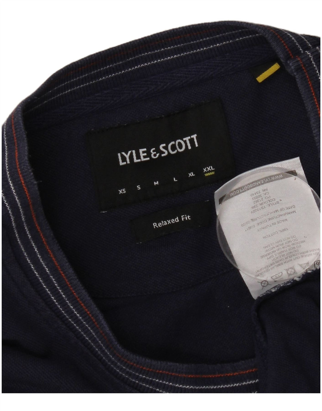 Lyle & Scott Herren T-Shirt Top 2XL Marineblau Baumwolle