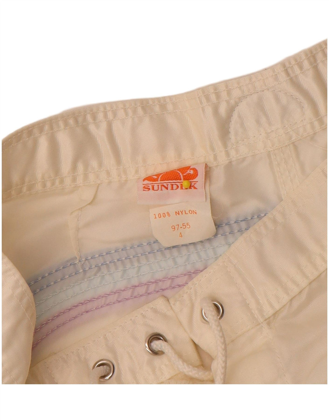 Sundek Damen Badeshorts US 4 Small Weiß Colourblock Nylon