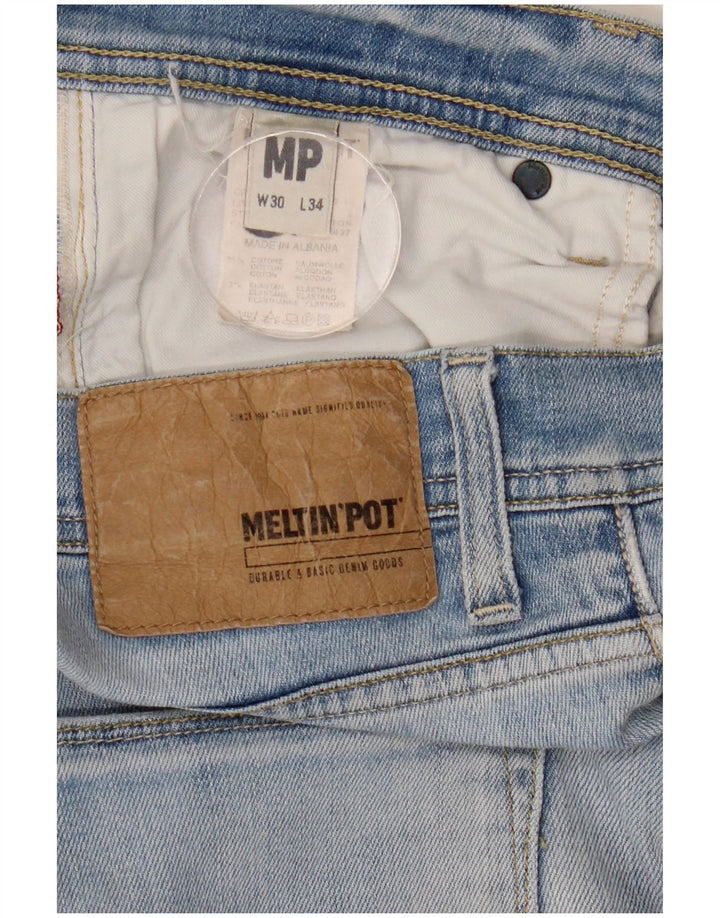 Meltin' Pot Damen Slim Jeans W30 L34 Blaue Baumwolle
