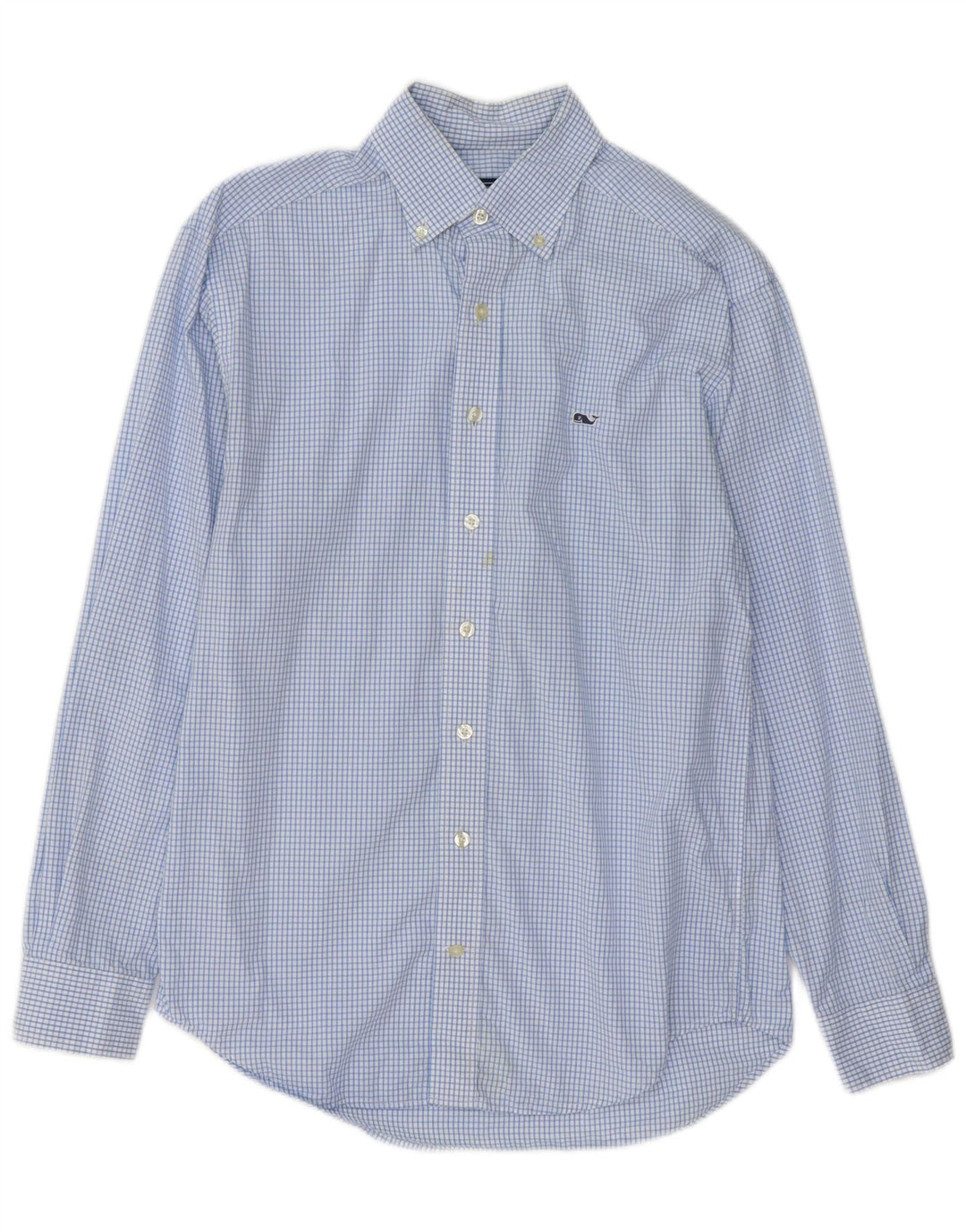 Vineyard Vines Herrenhemd, klein, blau kariert, Baumwolle