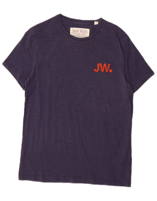 Jack Wills Herren-T-Shirt mit Grafik, Größe S, marineblau, Baumwolle