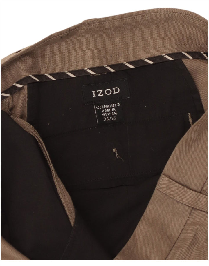 Izod Mens Pegged Suit Hose W36 L32 Beige Polyester