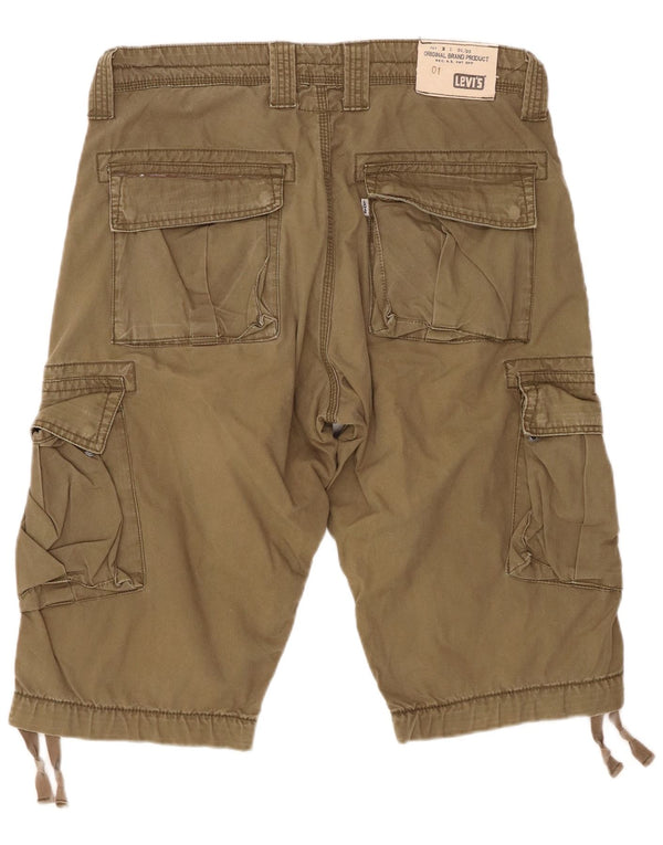 LEVI'S Herren Cargo-Bermudashorts W34, große Khaki-Baumwolle