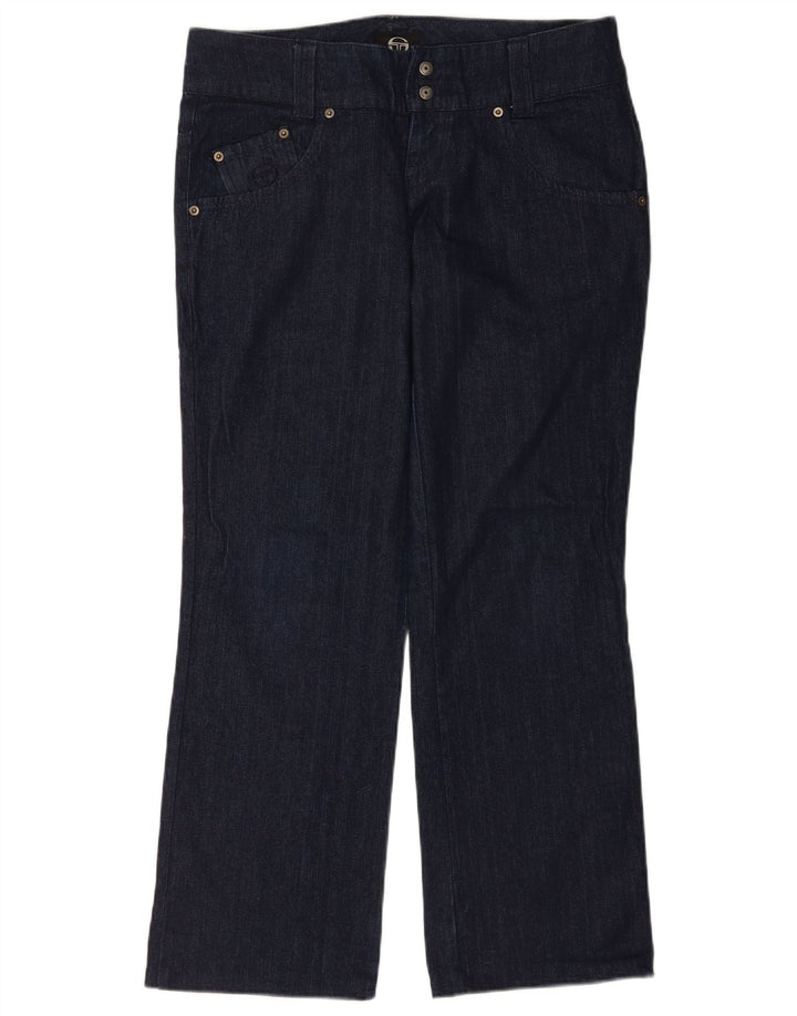Sergio Tacchini Damen Straight Jeans W31 L30 Marineblaue Baumwolle
