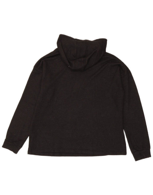 Marks & Spencer Mädchen-Kapuzenoberteil, langärmlig, 15–16 Jahre, schwarze Viskose