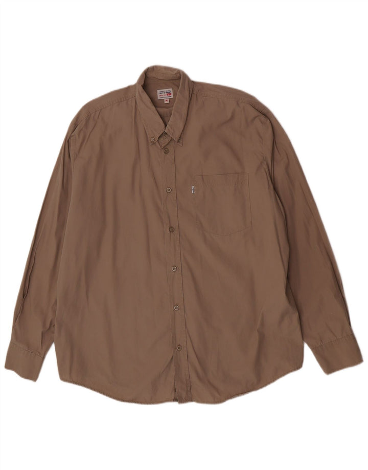 Levi's Herrenhemd XL, braune Baumwolle
