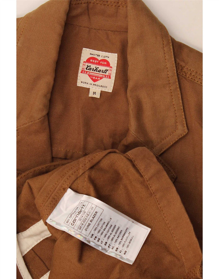 Carhartt Herren-Blazer mit 3 Knöpfen, UK 38, mittelbraune Baumwolle
