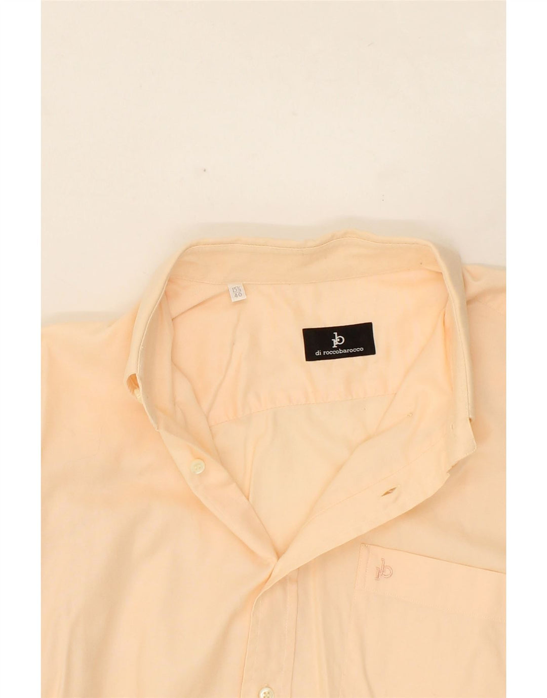 ROCCOBAROCCO Mens Shirt  Size 40 15 3/4 Medium Beige Cotton Vintage Roccobarocco and Second-Hand Roccobarocco from Messina Hembry 