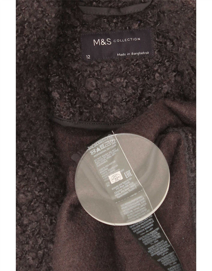 Marks & Spencer Damenmantel UK 12 Mittelgraues Polyester