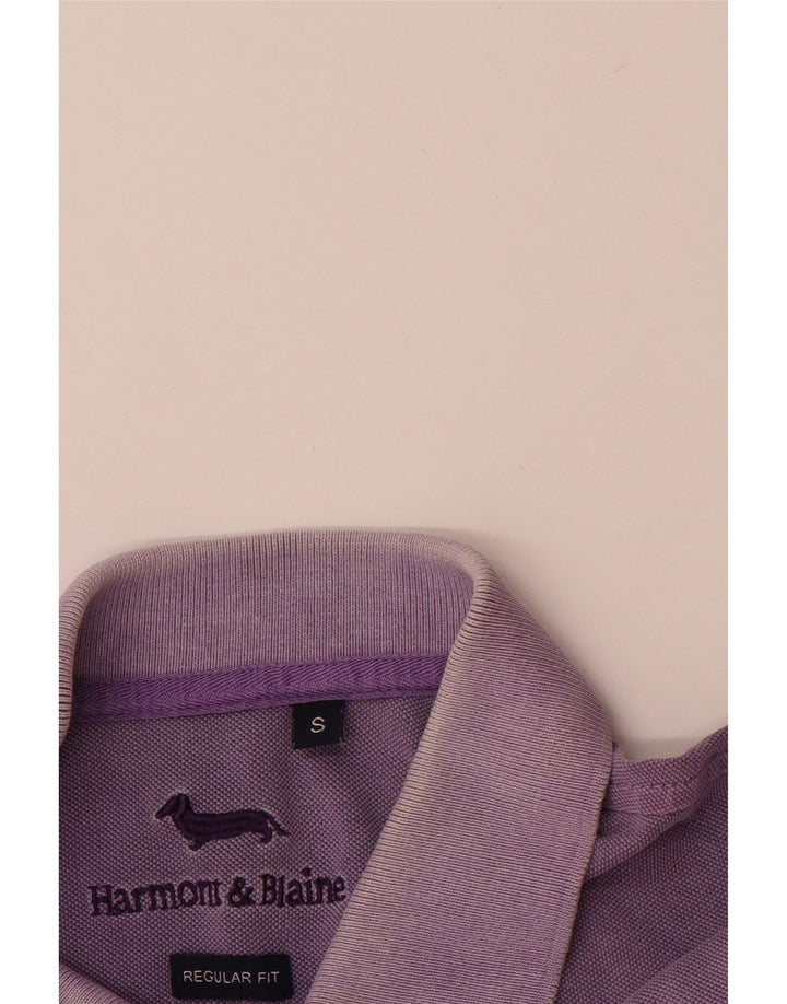 HARMONT & BLAINE Mens Polo Shirt Small Purple Cotton