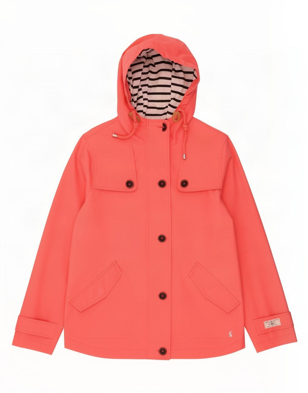 Joules Damen-Regenjacke mit Kapuze, UK 12, mittelrosa, Baumwolle