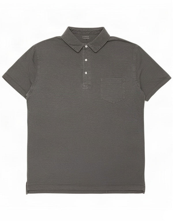 J. Crew Herren Poloshirt Große graue Baumwolle