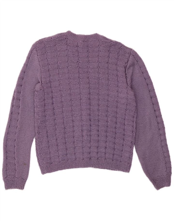 Vintage Damen Cardigan Pullover UK 14 Medium Lila