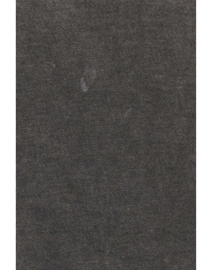 Zara Damen Crop Oversize T-Shirt Top UK 10 Small Grau Baumwolle