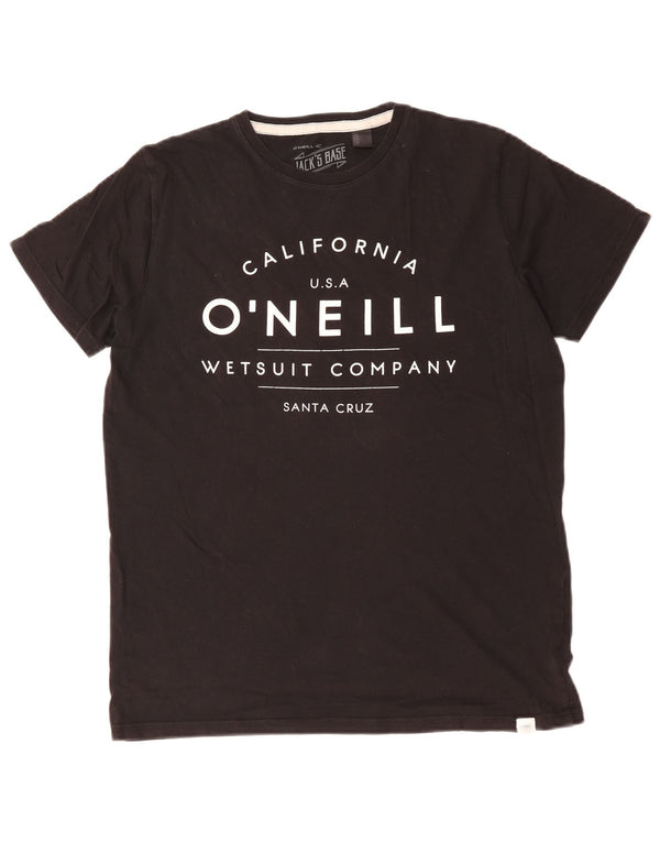 O'Neill Jungen-T-Shirt mit Grafik, 15–16 Jahre, schwarze Baumwolle