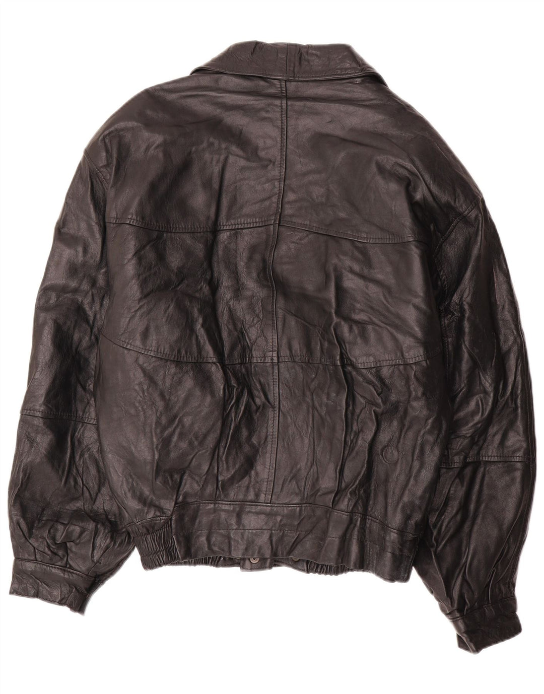 LAVORAZIONE ARTIGIANA Herren Lederjacke IT 52 XL Schwarzes Leder