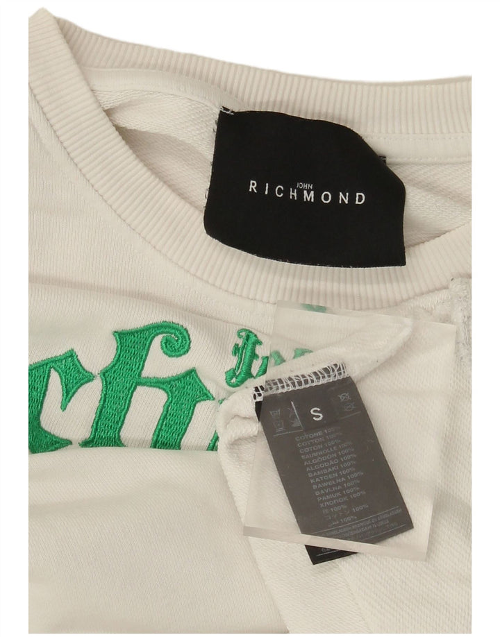 RICHMOND Damen-Sweatshirt in Übergröße mit Grafik, Gr. 10, Größe S, Weiß