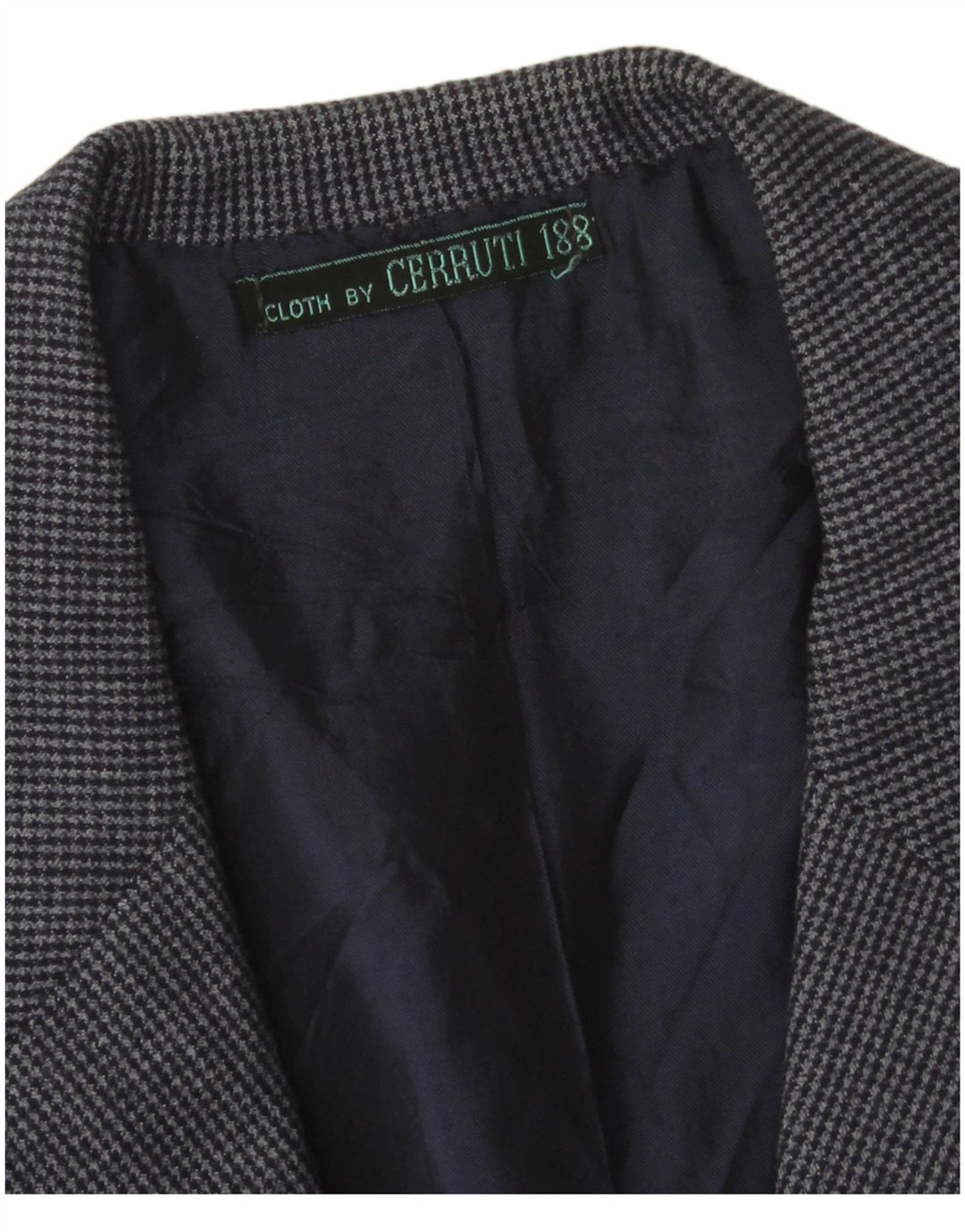 Cerruti 1881 Herren-Blazer mit 2 Knöpfen, UK 38, mittelmarineblau kariert