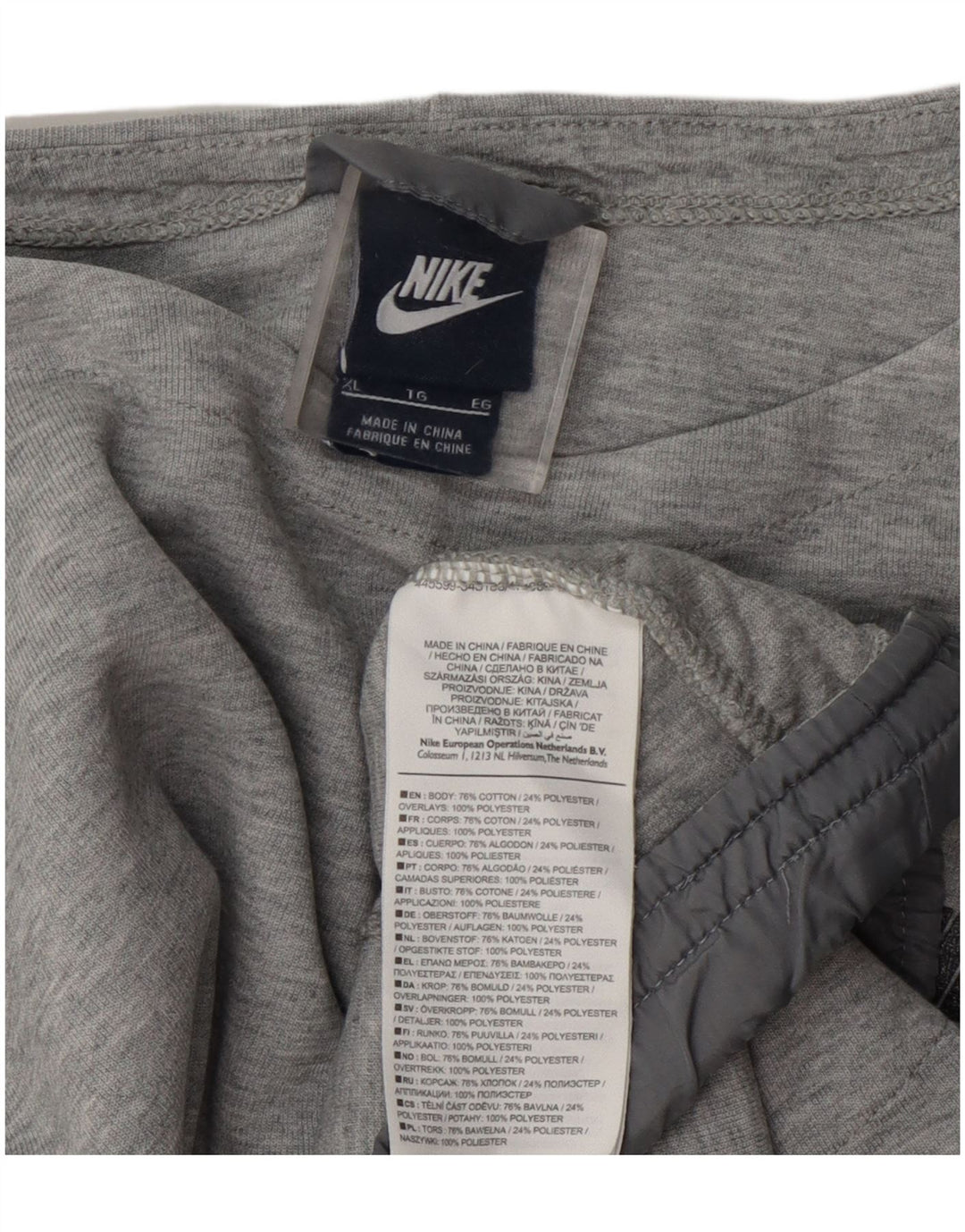 Nike Damen Sweatshirt Pullover UK 18 XL Grau Baumwolle