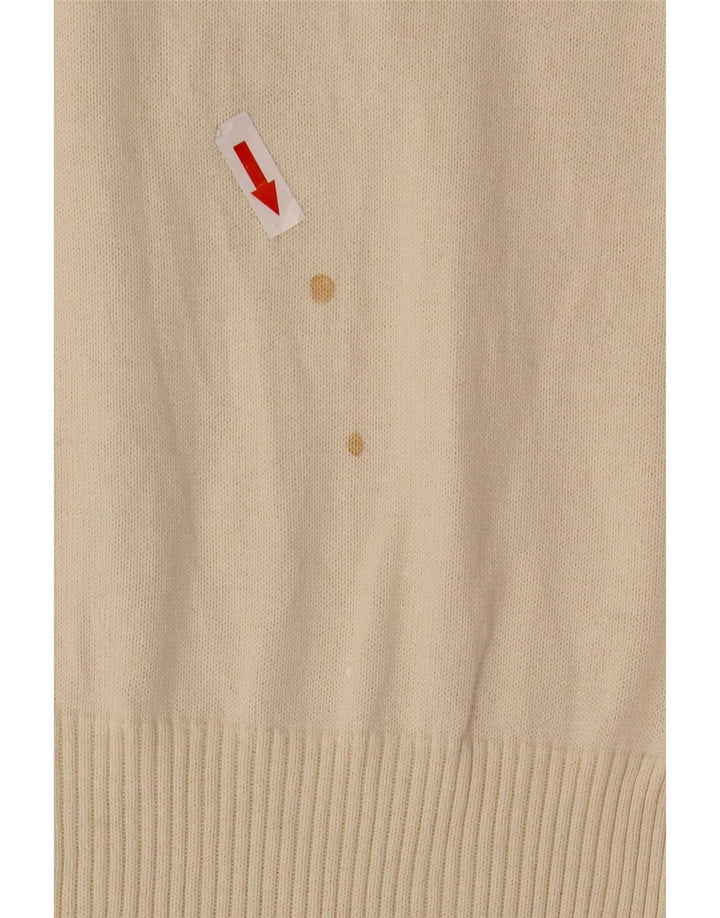 Levi's Damen-Pullover mit V-Ausschnitt, Gr. 12, Mittel, gebrochenes Weiß