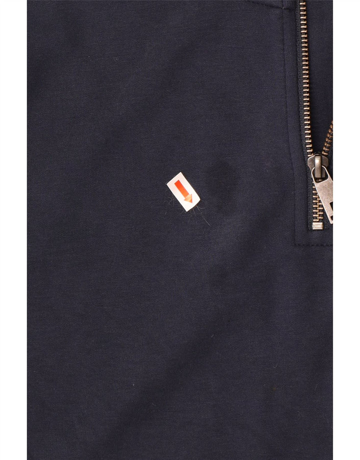 Ted Baker Herren-Sweatshirt mit Reißverschluss am Hals, Größe 3, mittelgroß, marineblau, Baumwolle