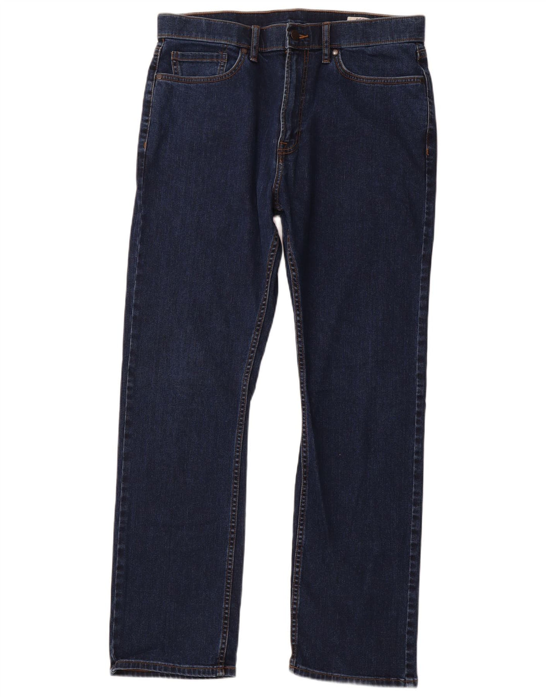 MARKS & SPENCER Herren Regular Straight Jeans W34 L31 Marineblaue Baumwolle