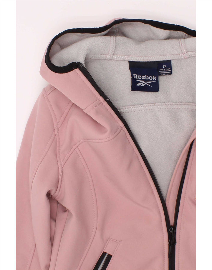 Reebok Mädchen-Trainingsanzug-Top-Jacke, 5–6 Jahre, Rosa