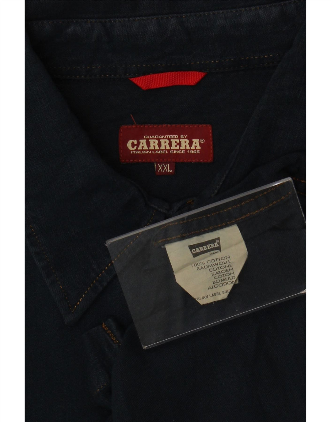CARRERA Herren Jeanshemd 2XL Marineblau Baumwolle