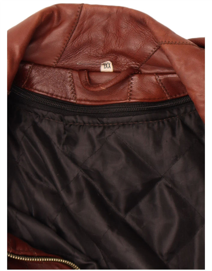 Vintage Herren Lederjacke UK 44 2XL Braun